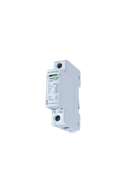 N8UE1+2 Iimp8kA-1P Protector de supratensiune pentru întrerupător de circuit de joasă tensiune